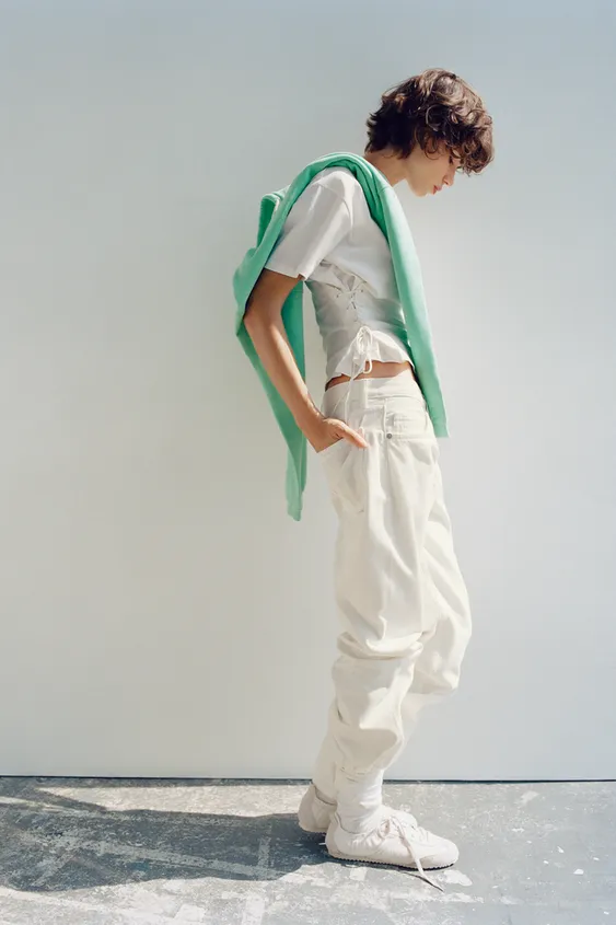 TRAINERS WITH ELASTICATED HEEL - White by Zara - Image 0