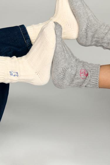 ZARA TIMELESS - ORFAYO © KNITTED SOCKS - Ecru by Zara