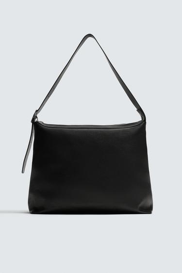 LEATHER TOTE BAG - Black by Zara