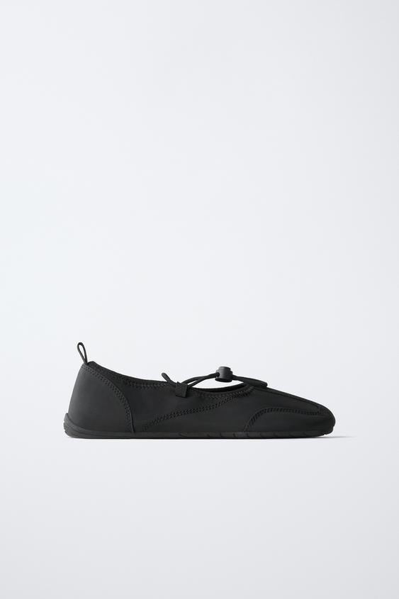 SPORTY BALLET FLATS - Black by Zara - Image 0