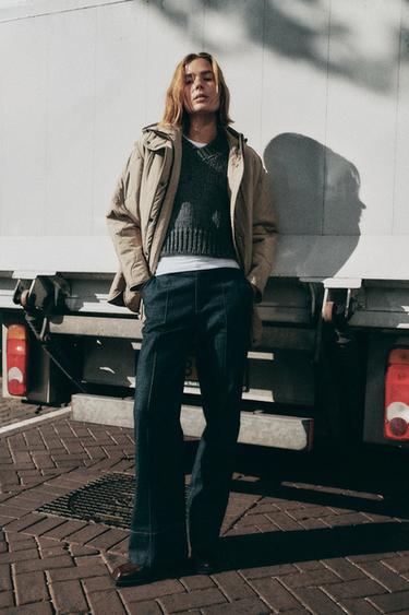 WATER-REPELLENT HOODED QUILTED JACKET - camel by Zara