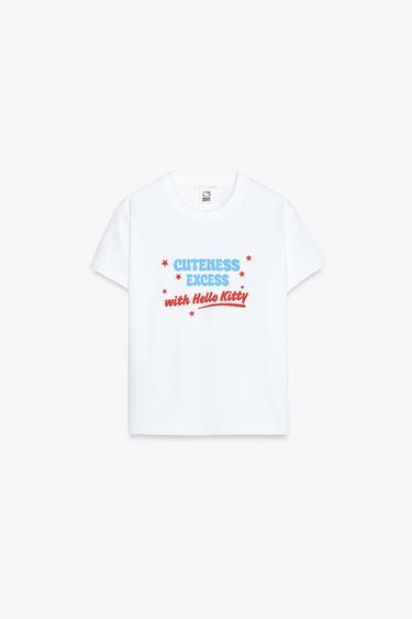 HELLO KITTY © 2025 SANRIO WASHED EFFECT T-SHIRT - White by Zara - Image 0