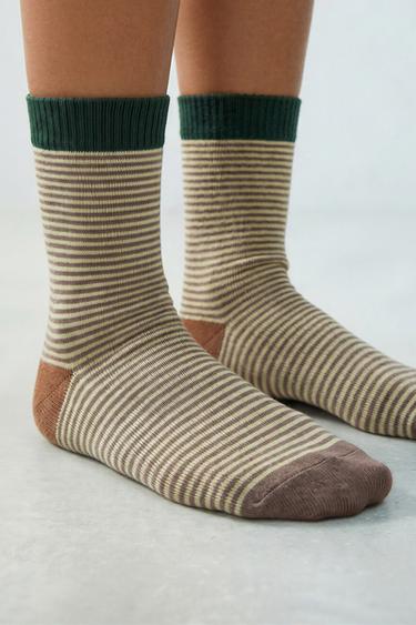 2-PACK OF STRIPED SOCKS - Multicoloured by Zara