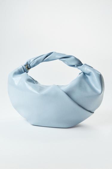 GATHERED CLUTCH BAG - Blue by Zara