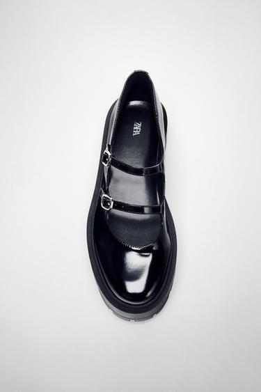 PLATFORM STRAP BALLET SHOES - Black by Zara