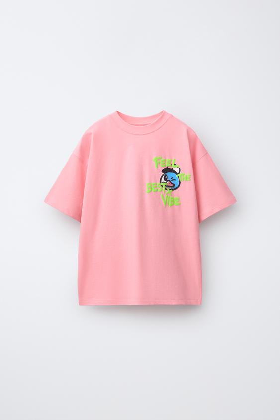 GRAFFITI PRINT T-SHIRT - Pink by Zara - Image 0