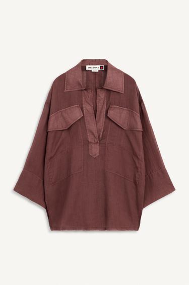 PCKT SHRT - dark russet by Zara
