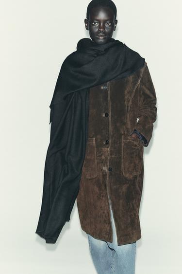 SOFT PLAIN SCARF - Black by Zara