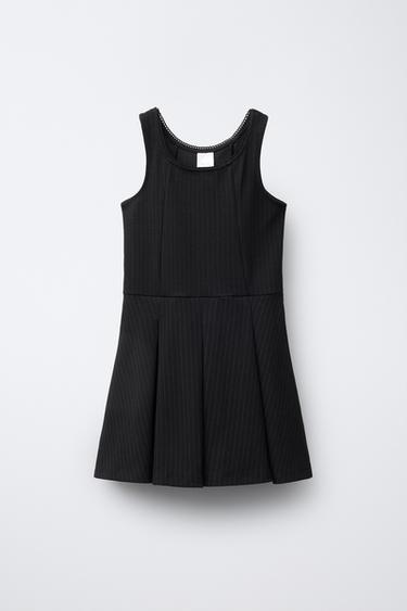 PINSTRIPE PINAFORE DRESS - Black / White by Zara - Image 0