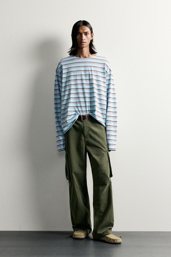 JACQUARD STRIPED T-SHIRT - striped by Zara - Image 0