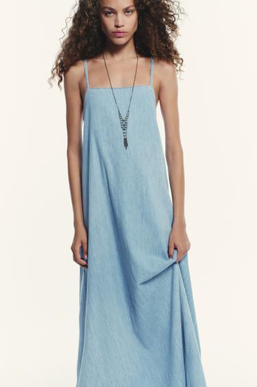 TRF DENIM MIDI DRESS - Blue by Zara - Image 0