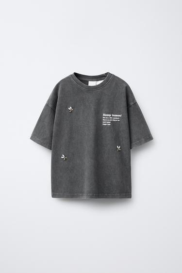 WINNIE THE POOH © DISNEY WASHED EFFECT T-SHIRT - Anthracite grey by Zara - Image 0
