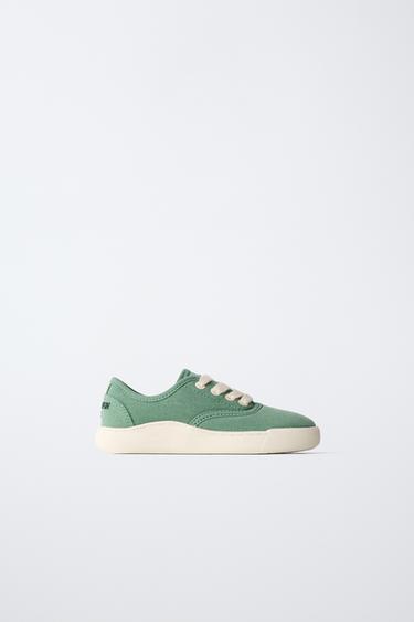 COTTON SNEAKERS - Green by Zara