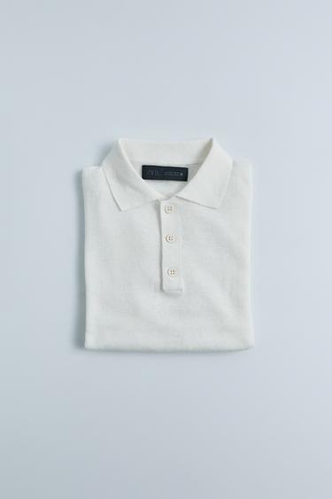 LINEN/COTTON POLO SHIRT - Ecru by Zara