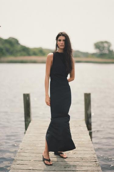 OPEN BACK LONG DRESS - Black by Zara - Image 0