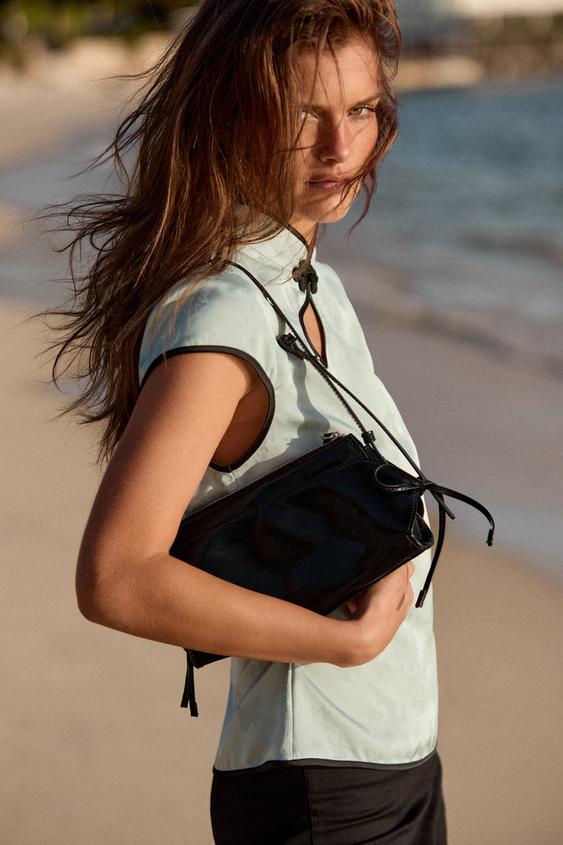 SHOULDER BAG WITH BOWS - Black by Zara - Image 0