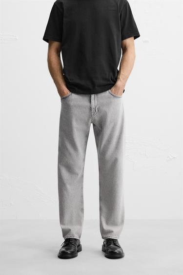STRAIGHT ANKLE FIT JEANS - Grey by Zara