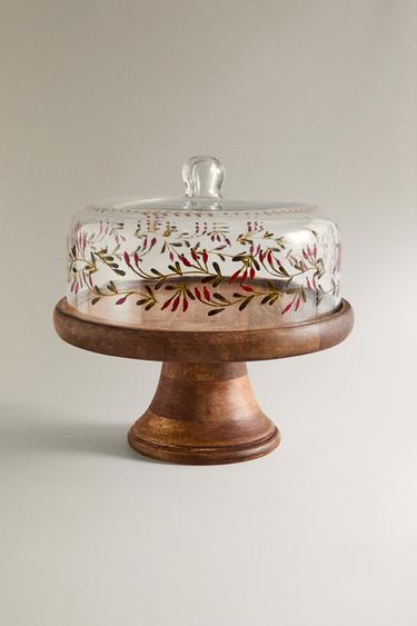 WOODEN CHRISTMAS CAKE STAND - Red by Zara