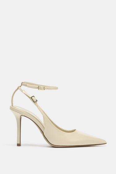 BUCKLE SLINGBACK SHOES - Ecru White by Zara
