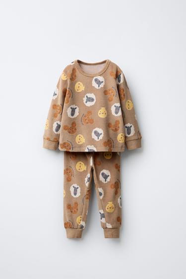 2-6 YEARS / ANIMAL VELVET PYJAMAS - Brown by Zara