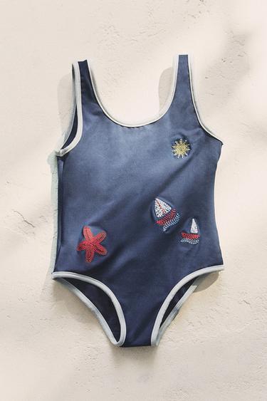 KIDS' SEA SWIMMING TRUNKS - Navy blue by Zara