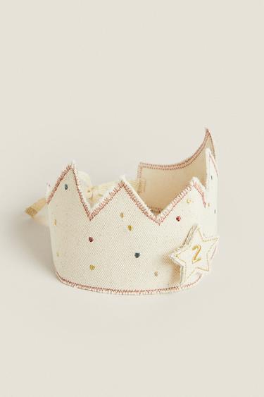 KIDS' BIRTHDAY CROWN - Light beige by Zara