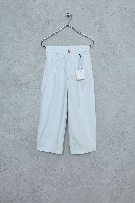 STORIESZ - RELAXED FIT POPLIN TROUSERS - Sky blue by Zara - Image 0