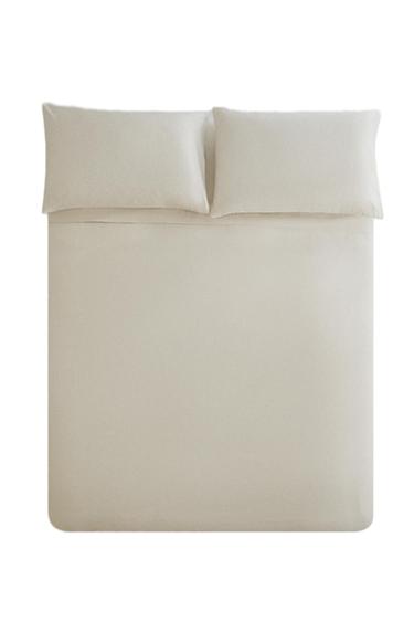 STRIPED SATEEN DUVET COVER (300 THREAD COUNT) - Ecru by Zara