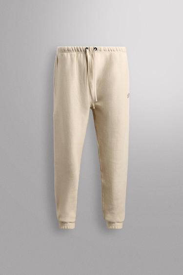 COTTON JOGGER TROUSERS - Ecru by Zara