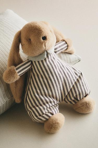 KIDS' MUSICAL BUNNY SOFT TOY - Dark beige by Zara