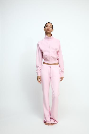 SWEATSHIRT WITH ZIP - Pink by Zara