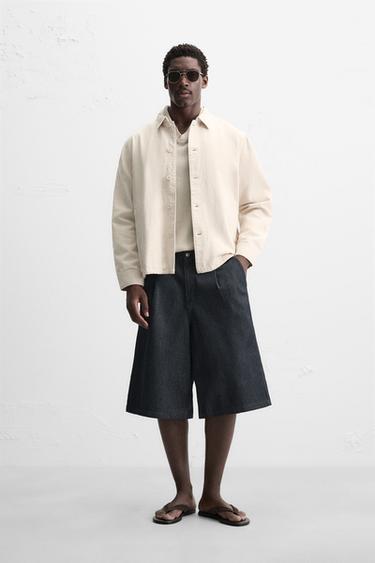 TEXTURED OVERSHIRT - Light beige by Zara - Image 0