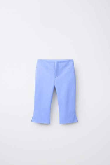 CAPRI TROUSERS WITH VENTS - Blue by Zara