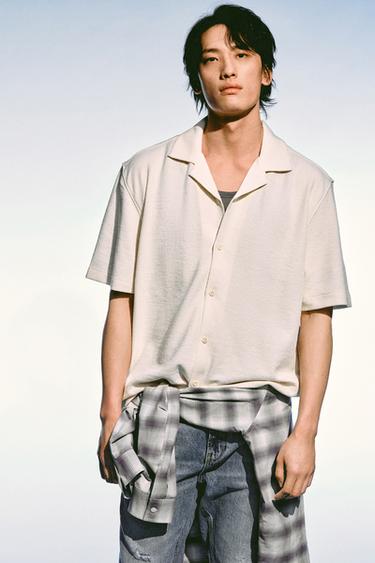 TEXTURED SHIRT - Ecru by Zara