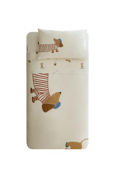 DOG PRINT CHILDREN'S REVERSIBLE DUVET COVER - Multicoloured by Zara
