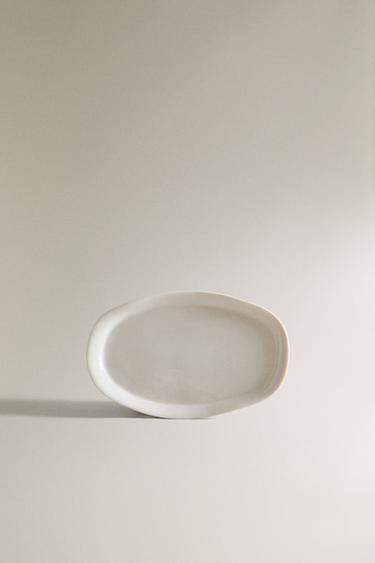 TEXTURED BATHROOM SOAP DISH - White by Zara