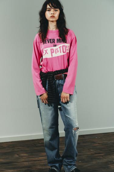 SEX PISTOLS LONG SLEEVE T-SHIRT - Pink by Zara