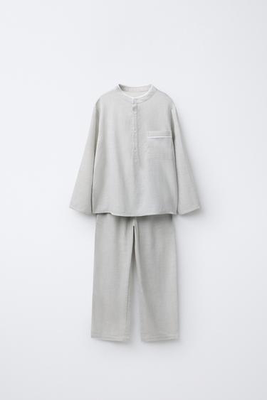 2-6 YEARS / HENLEY PYJAMA SHIRT - Grey marl by Zara
