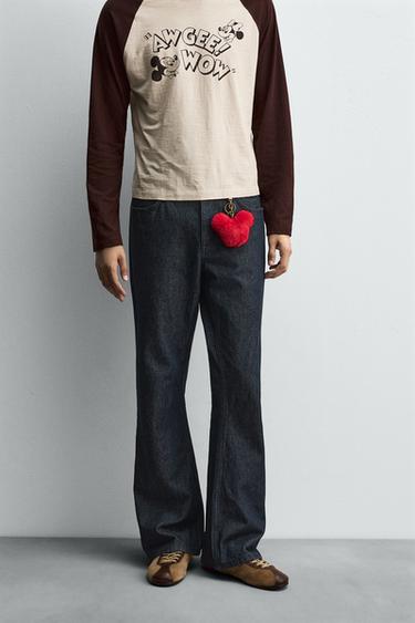 FLARE FIT JEANS WITH PATCHES HARRY LAMBERT FOR ZARA X DISNEY - Blue by Zara