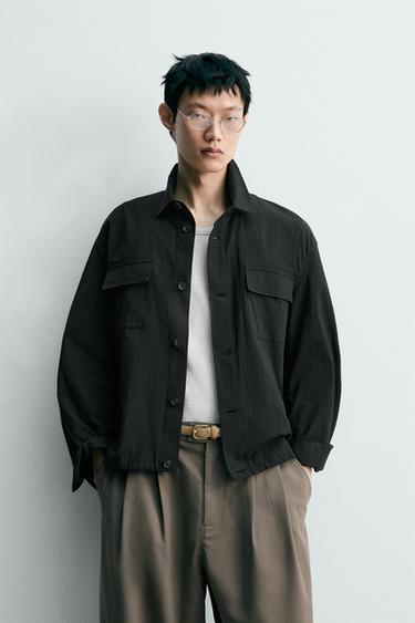 LIGHTWEIGHT TEXTURED JACKET - Black by Zara
