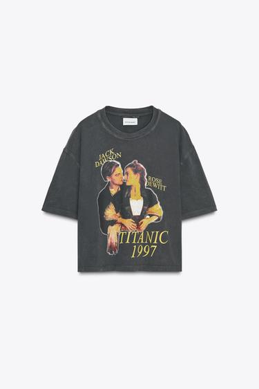 TITANIC FADED-EFFECT T-SHIRT - Anthracite grey by Zara