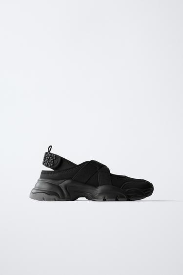 OPEN FLOWER TRAINERS - Black by Zara - Image 0