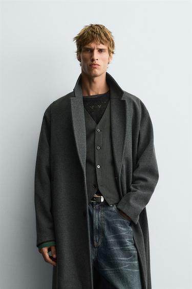 WATER-REPELLENT STRUCTURED COAT - Anthracite Grey by Zara