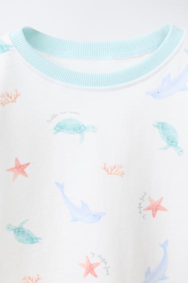 1 1/2-6 YEARS/ MARINE PRINT PYJAMAS - Ecru by Zara