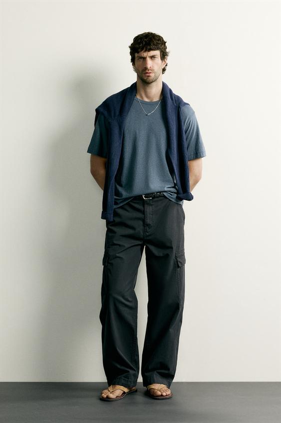 LIGHTWEIGHT REGULAR FIT T-SHIRT - Mid-blue by Zara - Image 0