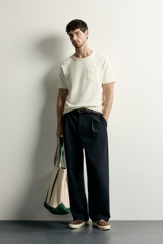 REGULAR FIT SHORT SLEEVE T-SHIRT - Ecru by Zara - Image 0