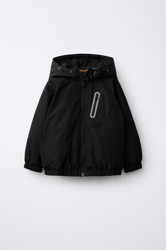 TECHNICAL WATER-REPELLENT RAINCOAT - Black by Zara - Image 0