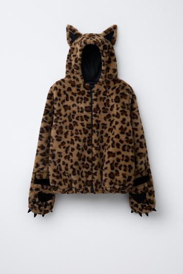 FAUX FUR LEOPARD COSTUME - Brown by Zara - Image 0