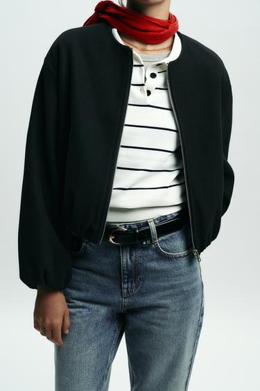 LEATHER BELT WITH OVAL BUCKLE - Black by Zara