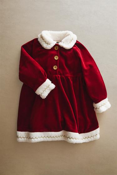 CHILDREN'S MRS CLAUS CHRISTMAS DRESS - Red by Zara